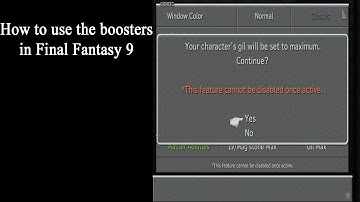 final fantasy 9 quick tip how too use the boosters that come in the steam and PS4 version