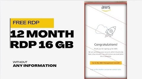 HOW TO CREATE 12 MONTH FREE RDP ( 16 GB RAM) AWS FREE TRAIL WITHOUT CARD 💳  #AWS #RDP #FREERDP #vps