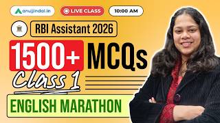 RBI Assistant 2026: English Free Class | Error Detection | Gap Fillers | Anuj Jindal
