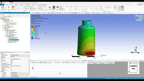 Hydrostatische druksimulatie | Waterfles I Ansys werkbank tutorial | Spanning | Vervorming