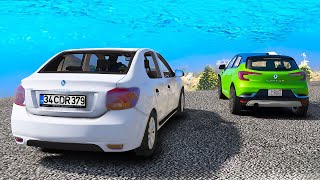 Renault Ailesi Arabalar Renkli Havuz Parkurunda - GTA 5