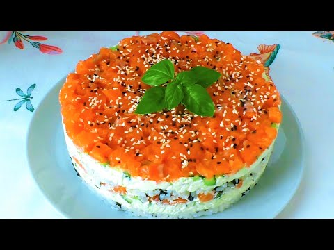 Видео: Суши Торт Филадельфия, вкусный как настоящие роллы! Супер  вкусная закуска для праздничного стола!