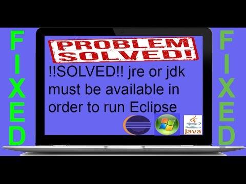 !!!Solved!!! jre or jdk must be available in order to run Eclipse