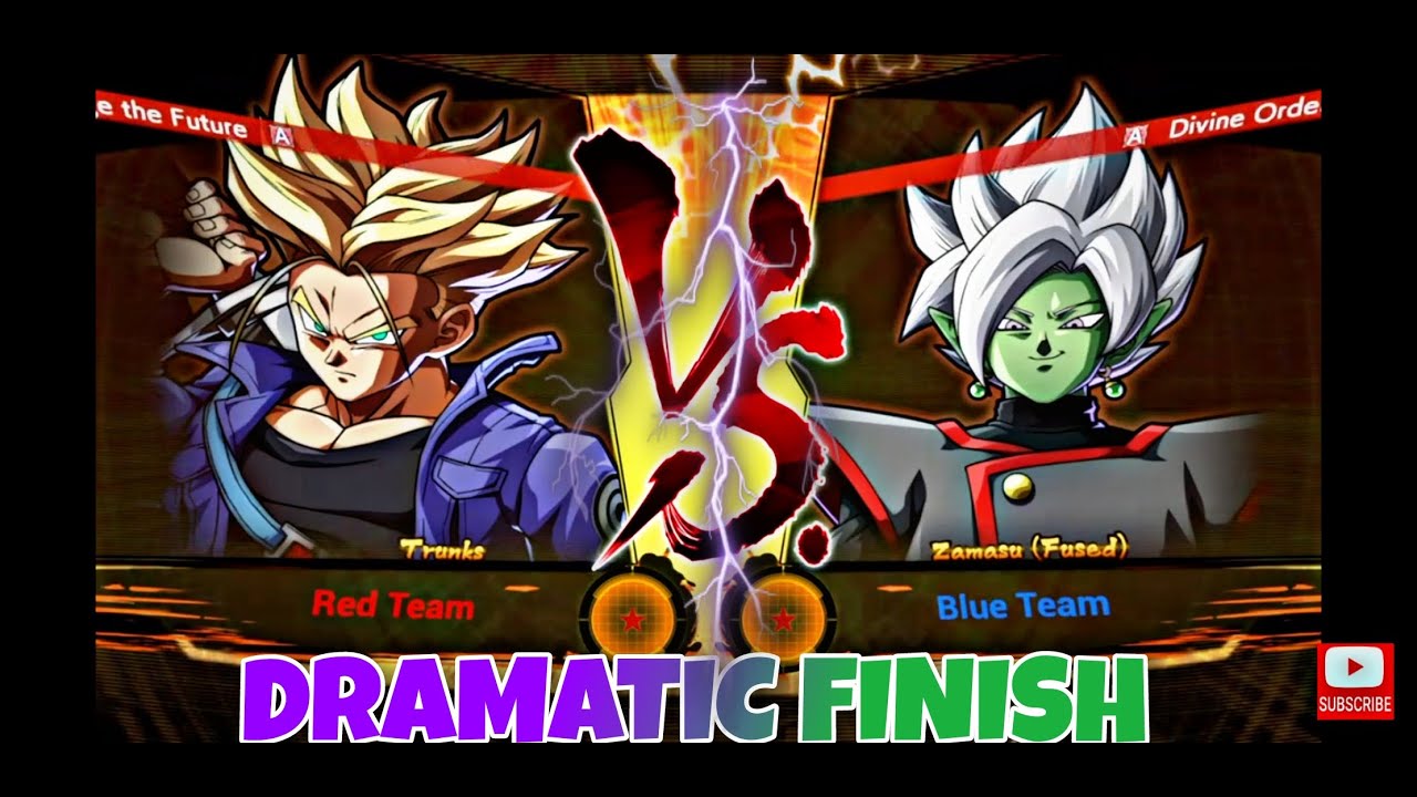 Trunks VS Fused Zamasu DRAMATIC FINISH Dragon Ball FighterZ YouTube