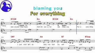 Christina Aguilern - hurt karaoke sheet music for players,chord,chorus,Lyrics add(Ye karaoke)