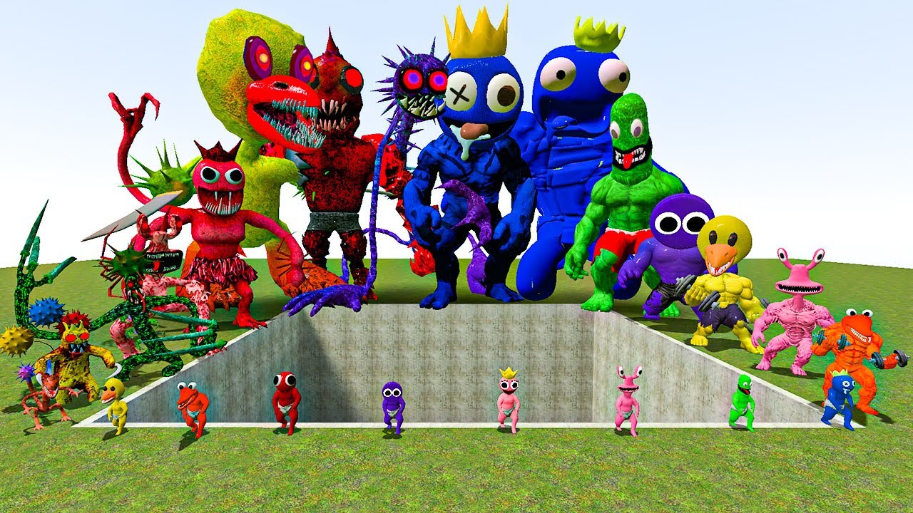 ALL ROBLOX RAINBOW FRIENDS SIZE COMPARISON In Garry's Mod - YouTube