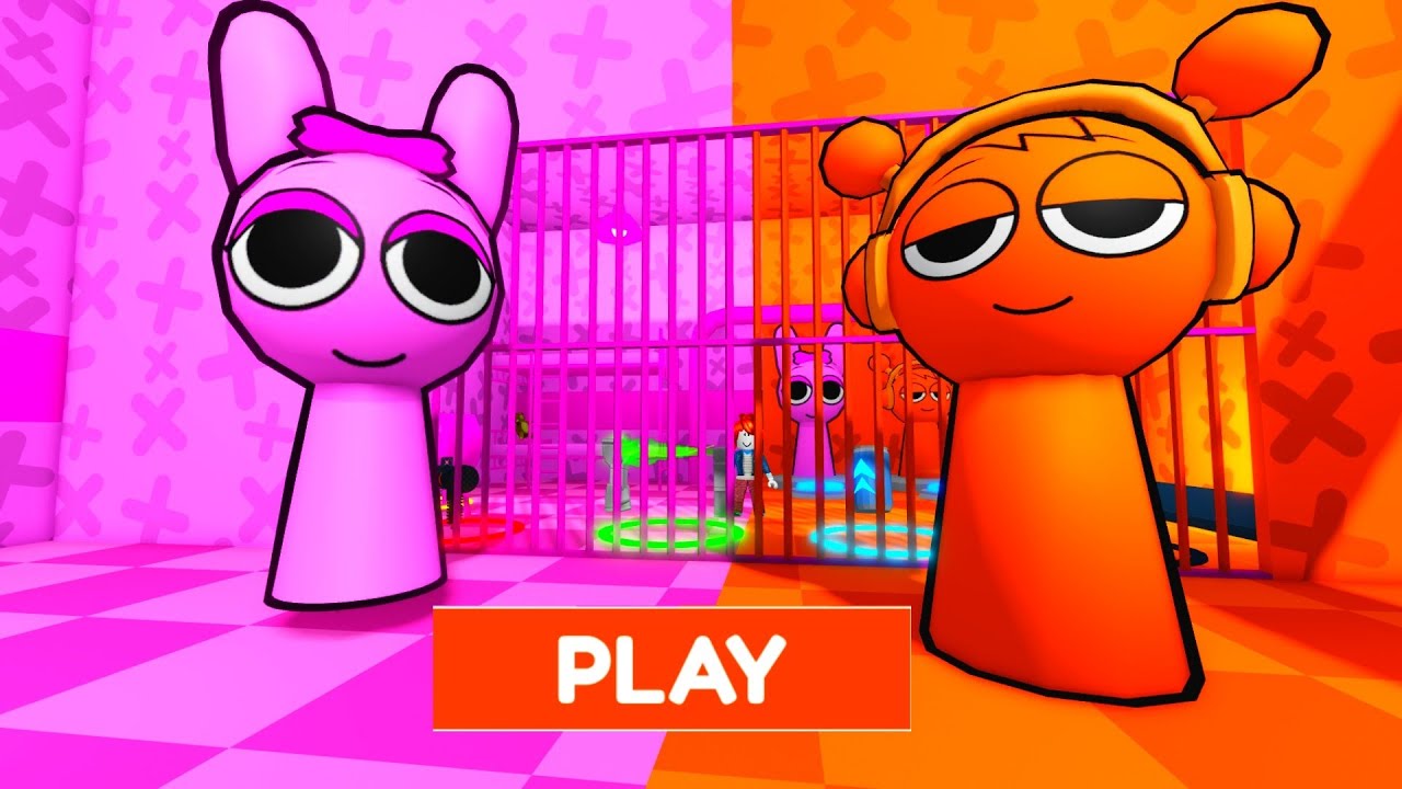 Pink vs Orange Splanki's Prison Run!(Obby) Full Gamaplay 
