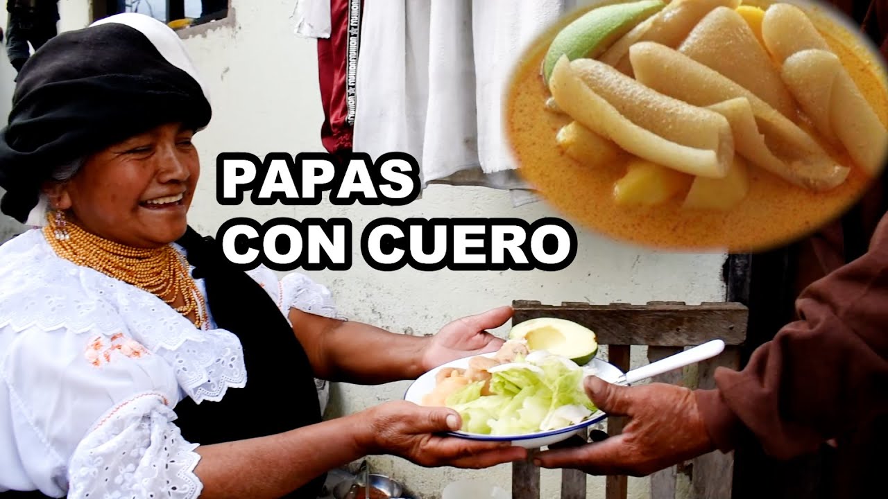 Preparando papitas con cuero - MAMÁ JOSEFA