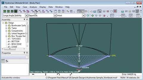Intact Stability calculation using Maxsurf Hydromax