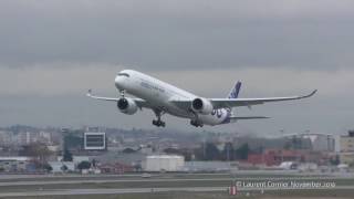 First Flight Airbus A350-1041 F-Wmil Single Version 4K