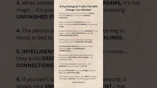 8 Psychological Truths That Will Change Your Mindset #motivation #psychology #shortvideo #viral