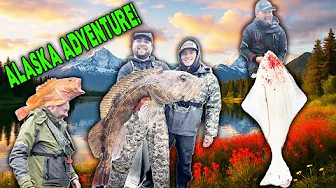 This Halibut Was STUPID Big Plus Monster Lingcod & HUGE Yelloweye - Alaska Self Guided Fishing