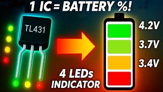 3.7V Li-ion Battery Percentage Indicator Using TL431 ⚡ No Microcontroller