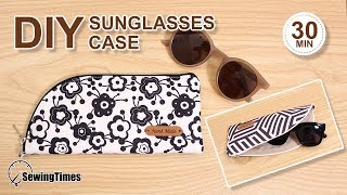 DIY Sunglasses Case | 선글라스 지퍼 파우치 | Easy Sewing Round Zipper Pouch tutorial [sewingtimes]