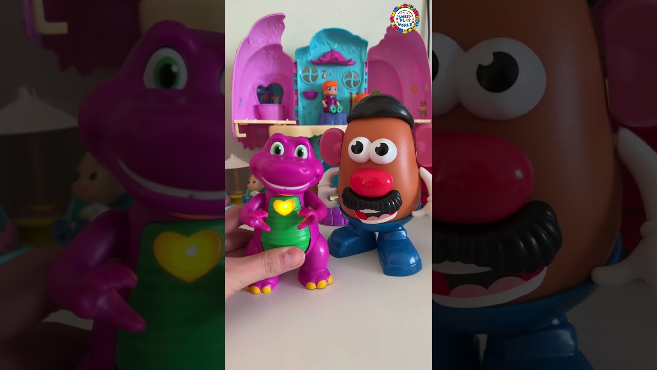 Barney with Mr potato head 