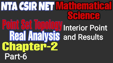 Interior Point | Real Analysis | CSIR NET Mathematics Science | part -6 By Math Sir