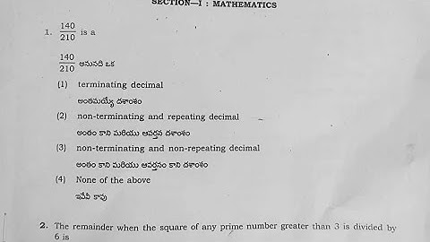 AP polycet 2024 question paper set A