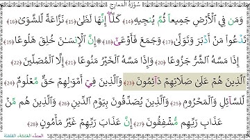 سورة المعارج المصحف المعلم (14 - 28) محمد صديق المنشاوي رحمه الله
