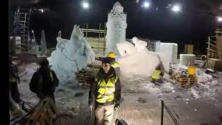 Snow Sculpting Timelapse at the Magical Ice Kingdom in Winter Wonderland