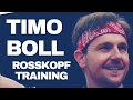 Timo boll and coach rosskopf training  rare private record