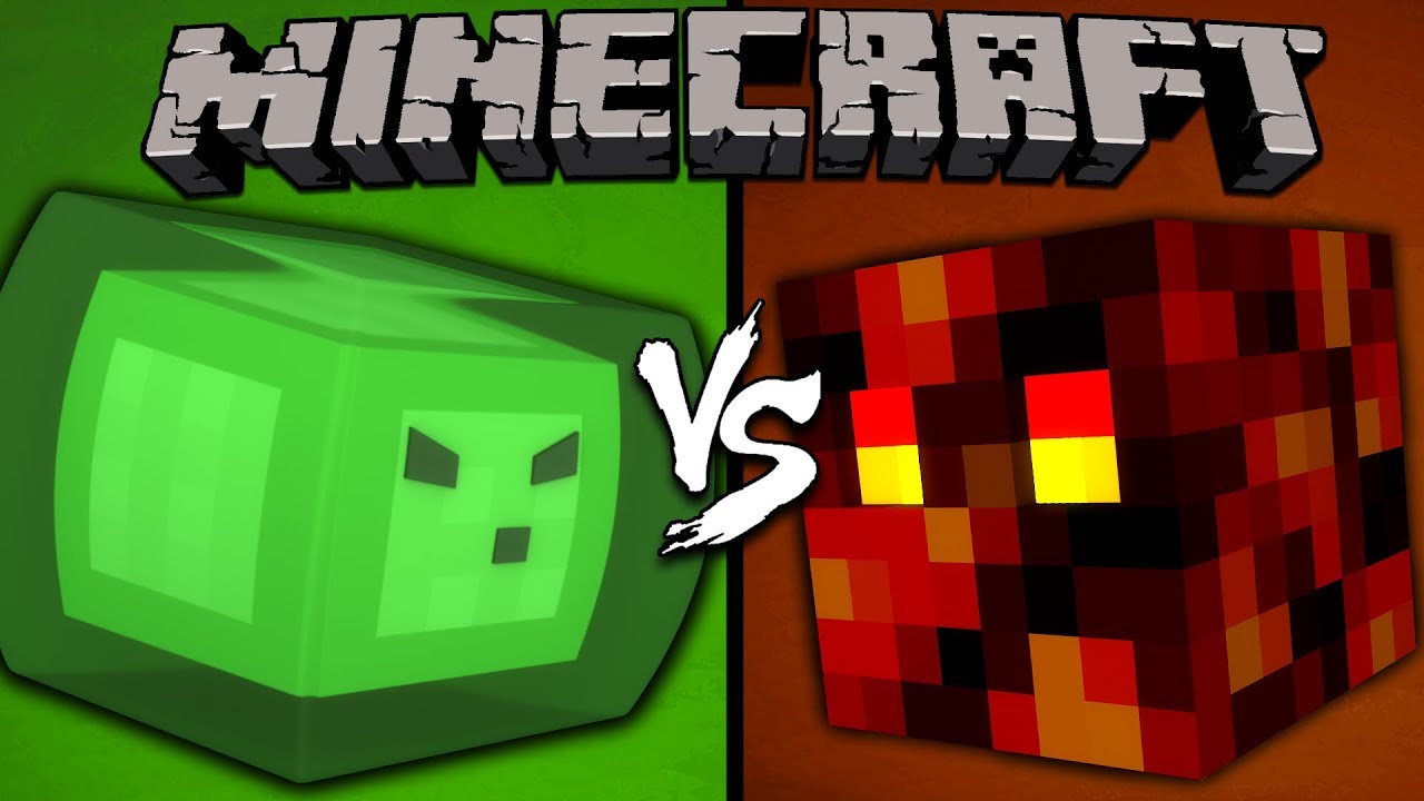 Slime Vs Magma Cube Minecraft Youtube