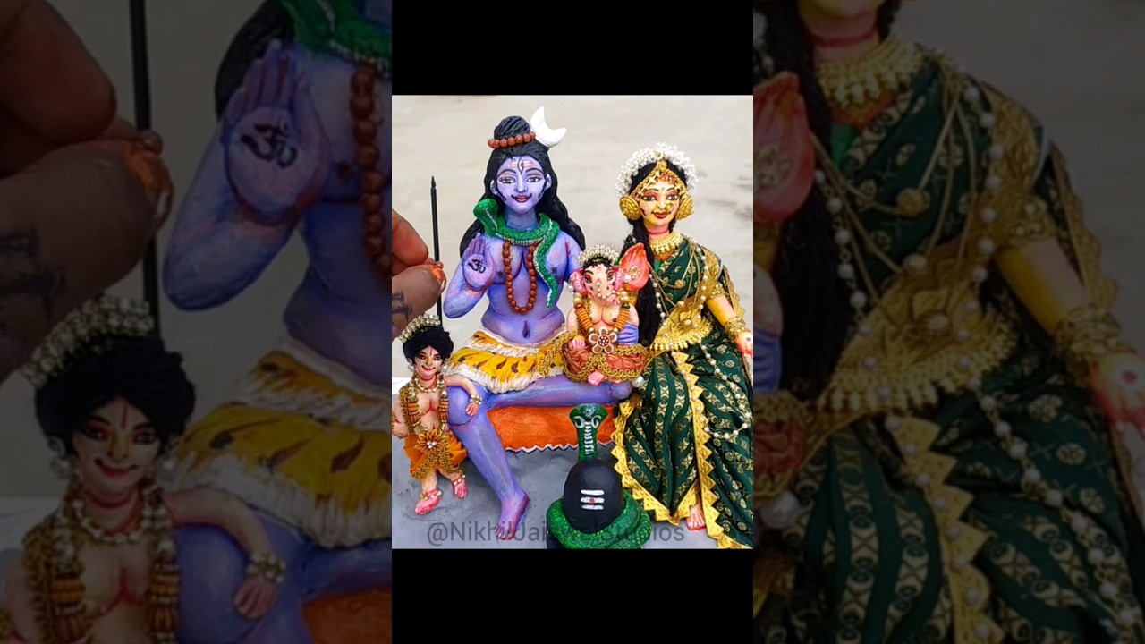 Shiv Parvati idol making 