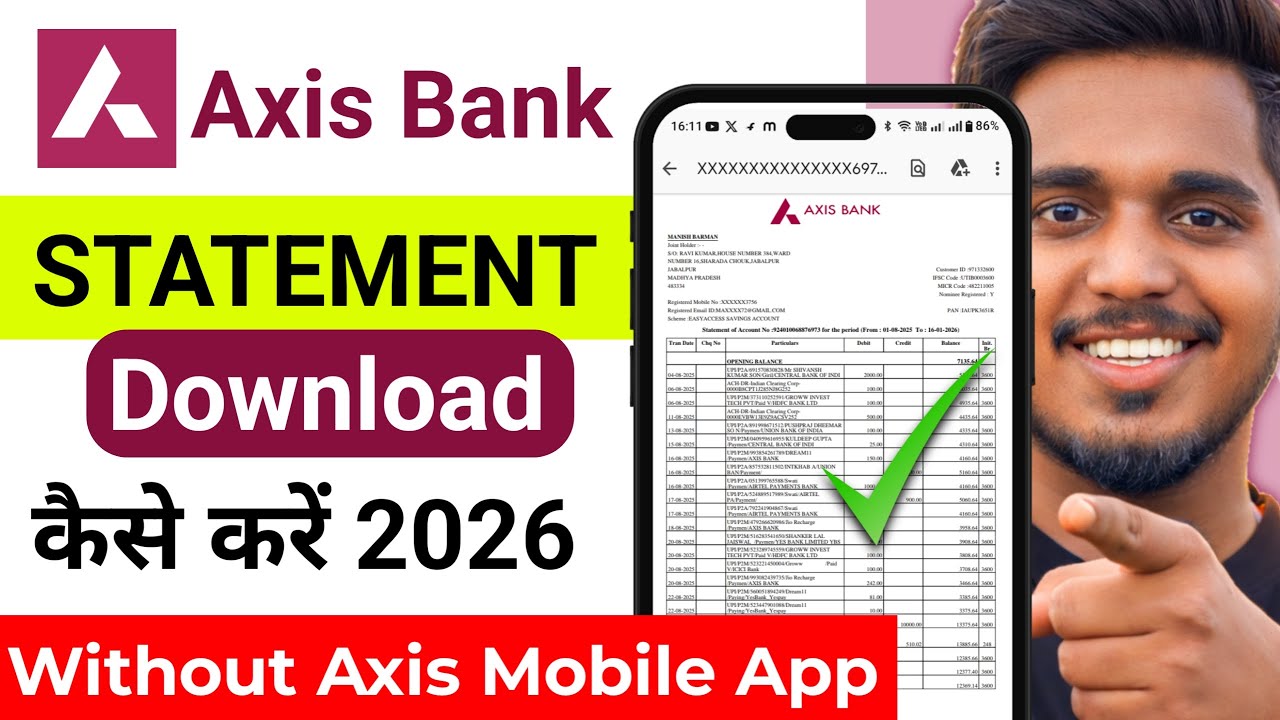How to download axis bank statement (2026) | Axis bank statement kaise ...