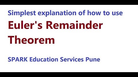 Fastest Method to find Remainders ( CAT- Numbers - Euler