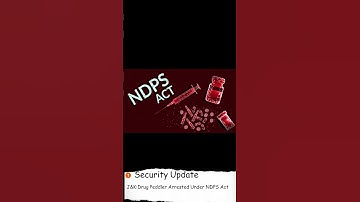 J&K:Drug Peddler Arrested Under NDPS Act #JammuAndKashmir #India #TerrorismTracking #Narcotics