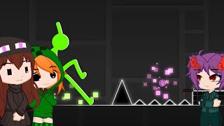 Mob talker girl s react to Animation vs Geometry Dash by Alan Becker Requested story arc