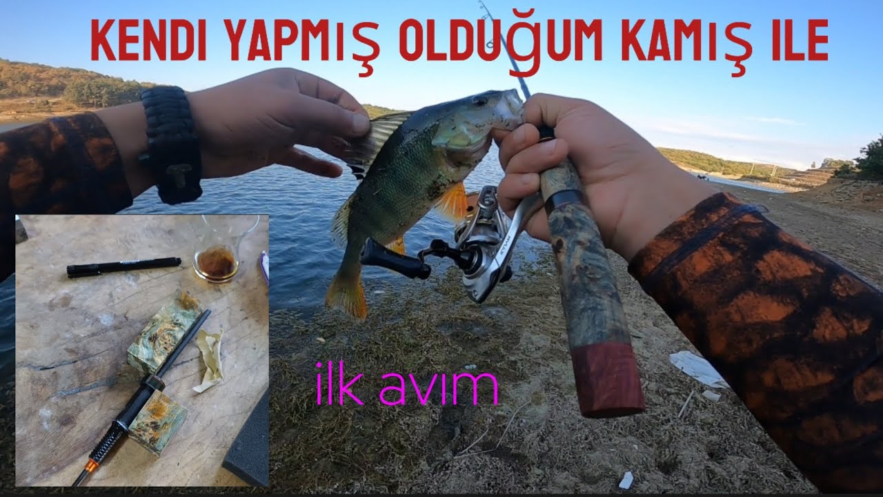 🎣KENDİME GÖRE YAPTIĞIM KAMIŞ!!!! 🎣(Perch avı)💯🐟🦀