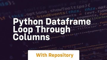python dataframe loop through columns