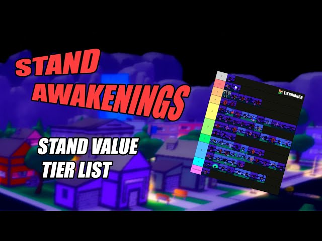 Create a Stands Awakening Value (Predictions) Tier List - TierMaker