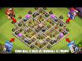 Town hall 11 base vs town hall 15 max troops  clash of clans