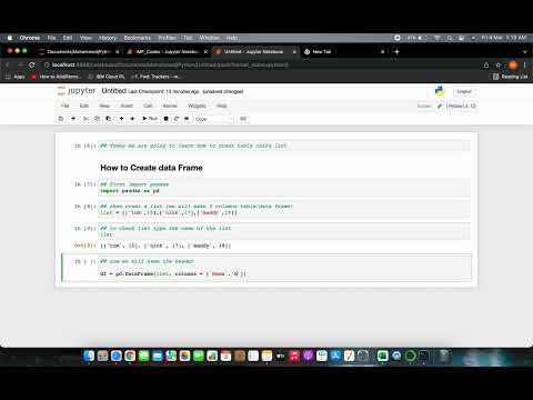 How to Create Data Frame Using List in Python