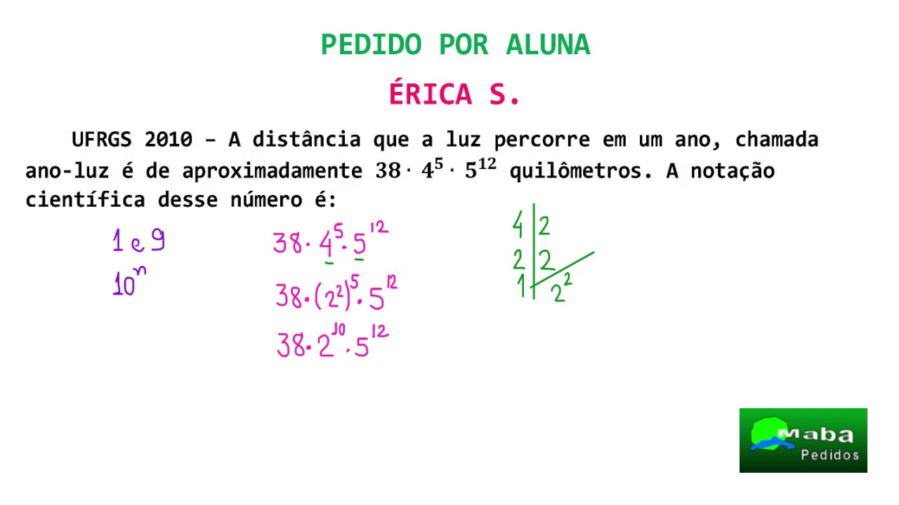 Notação científica #matemática #potenciacaopassoapasso #notacaocienti