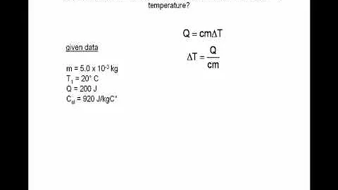 specific heat and calorimetry animated physics problem
