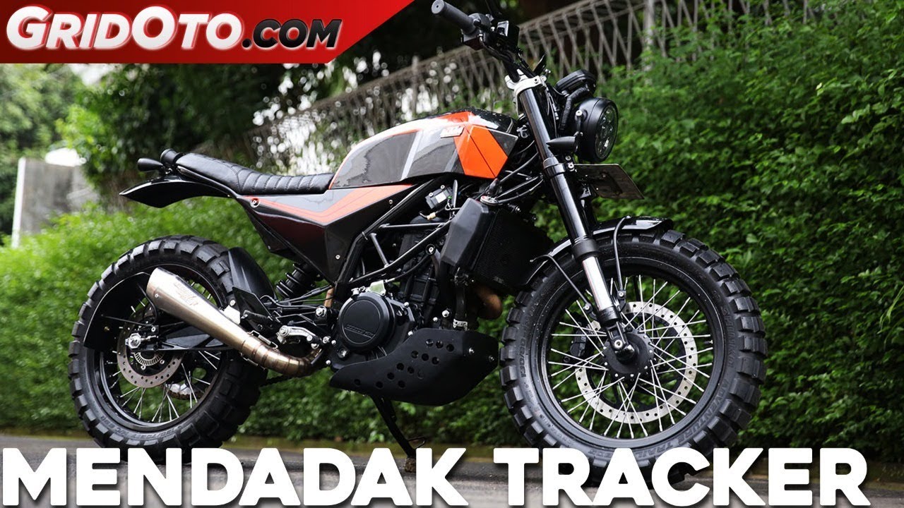 Modif Simpel Katros Garage Bikin KTM Duke 250 Jadi Tracker Modifikasi Motor GridOto YouTube