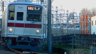 東武9000系9106F「普通|池袋」坂戸カーブ