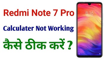 How To Fix Calculator Not Working In Redmi Note 7 Pro