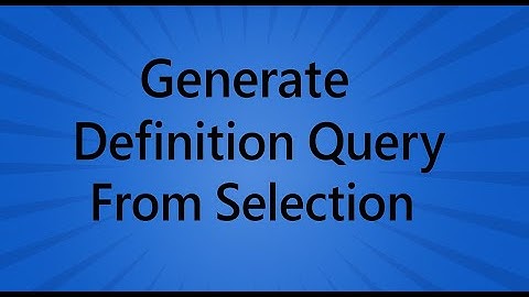ArcGIS Pro: How to Create a Definition Query from Selected Features