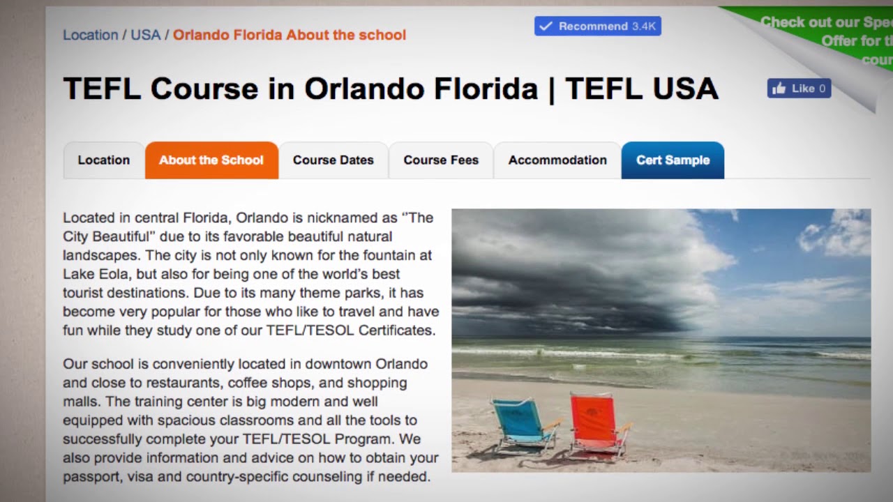 Welcome to Our TEFL / TESOL School in Orlando, USA | Teach & Live ...
