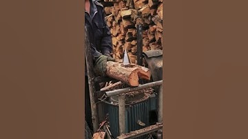 Smart Worker Technique for Splitting Wood Using Simple Tools Easily #shorts