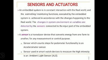 Sensors and actuators (part 1)