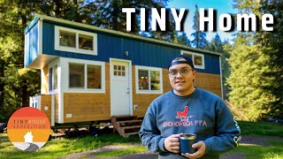 25 yr old's handcrafted TINY HOUSE offers independence after college