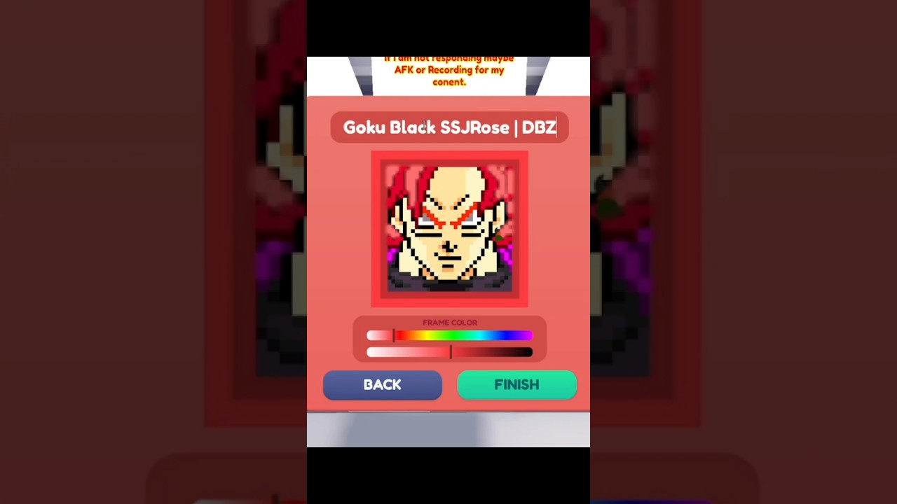 ROBLOX  Goku in Starving Artist! Pixel Arts #8 