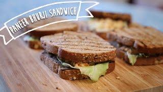 Paneer Bhurji Sandwich | Delicious Snack / Tiffin Recipe | Kiddie's Corner With Anushruti