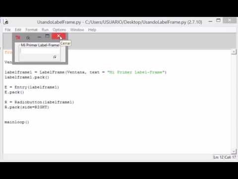 Tkinter LabelFrame dentro de un LabelFrame - YouTube