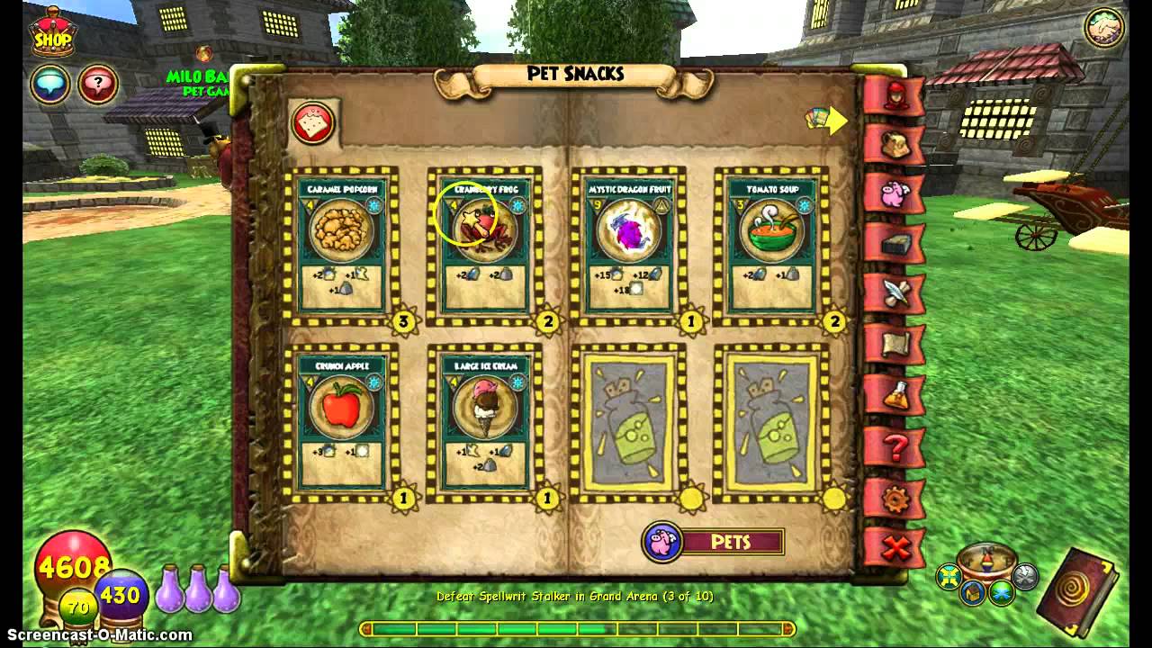 Wizard101 Pet Chart