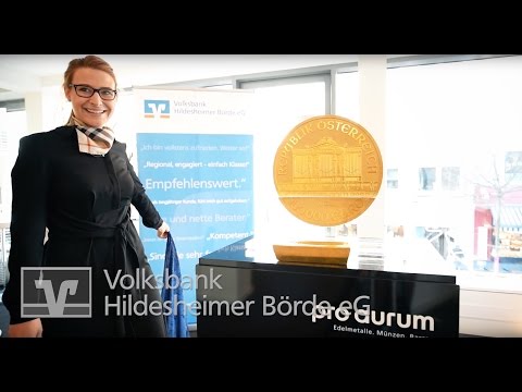 Europas größte Goldmünze zu Besuch bei der Volksbank Hildesheimer Börde